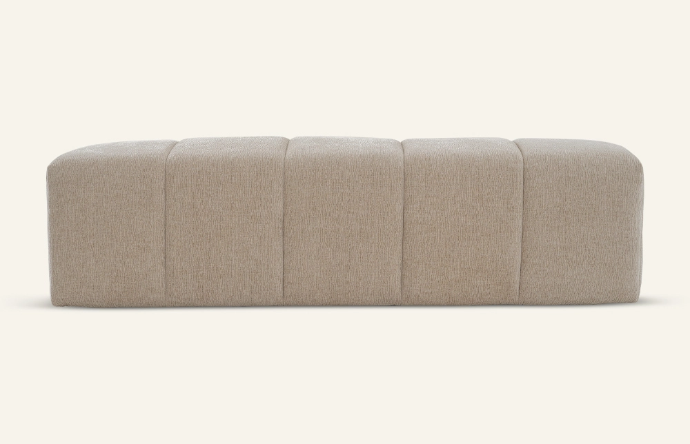 Banco de dormitorio tapizado de color beige moderno l922 1