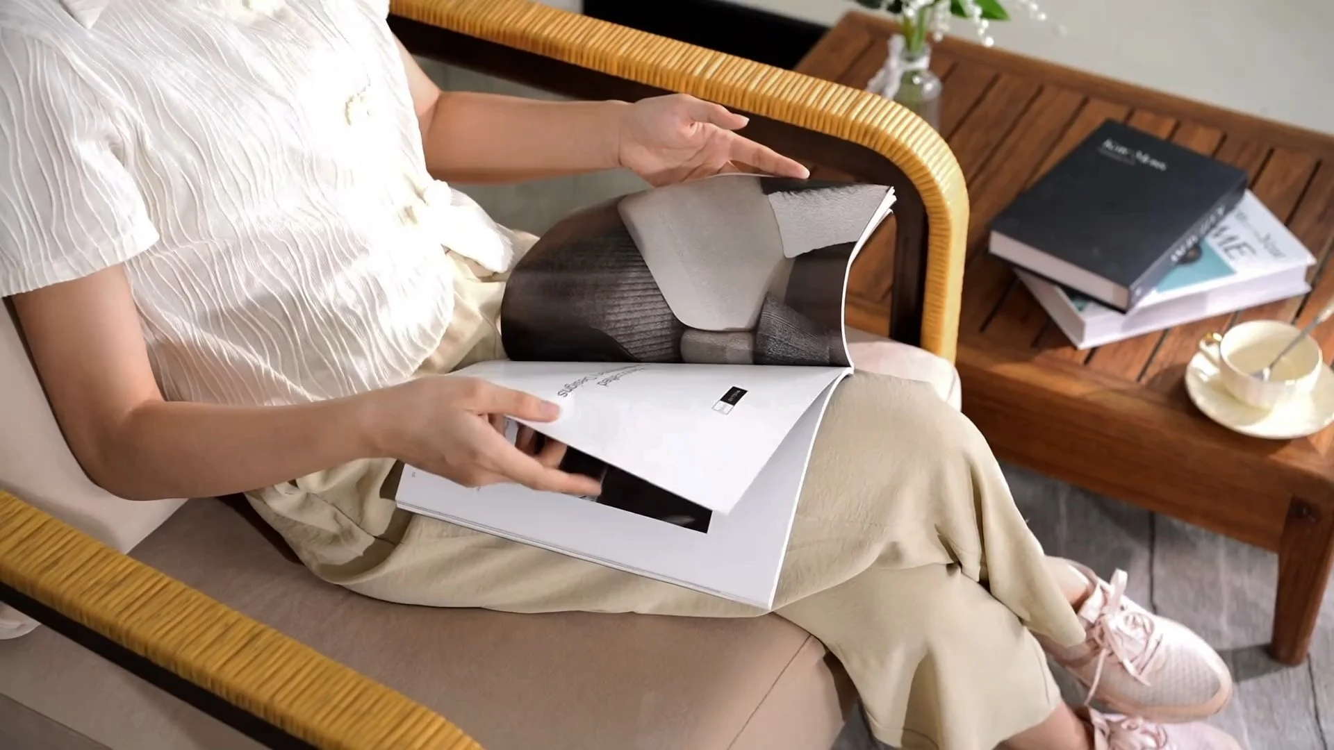 Radice woven wooden chair patio MY123 1