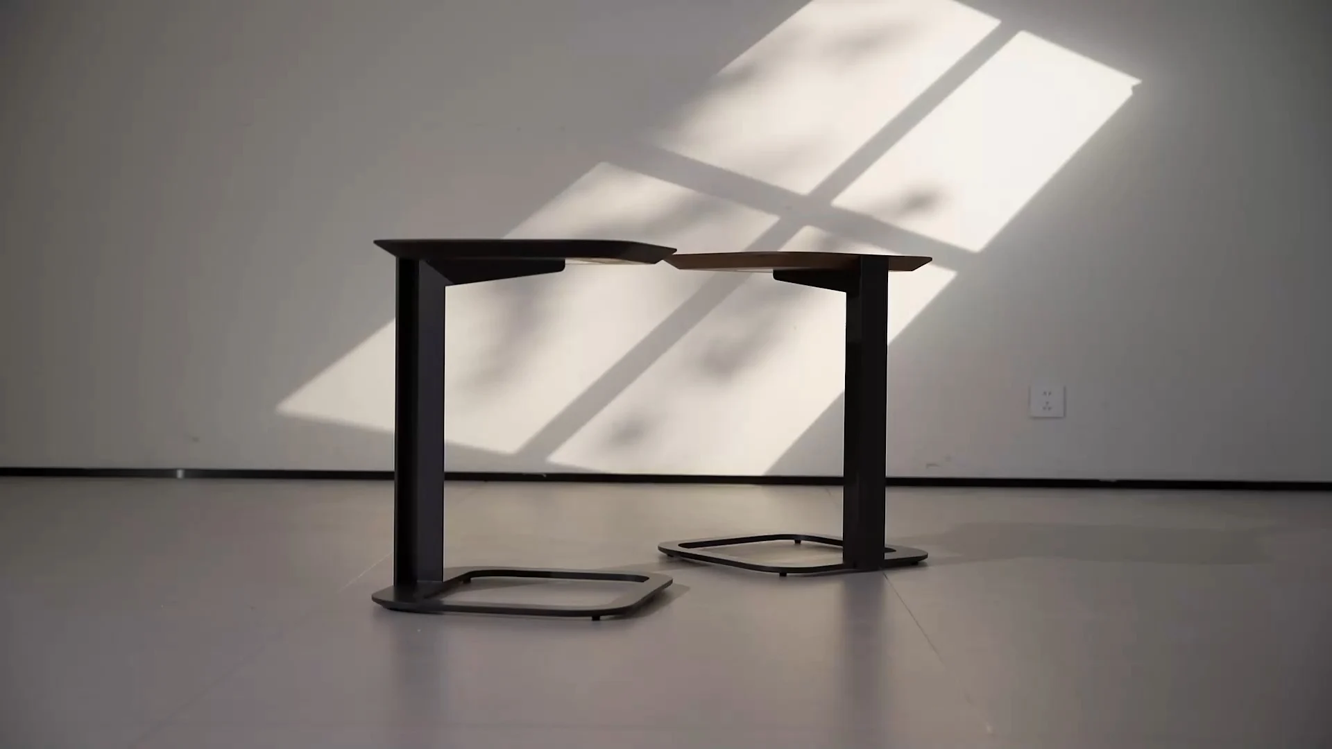 Minimalism Square Wooden Side Coffee Table With Metal Leg TC1164 1