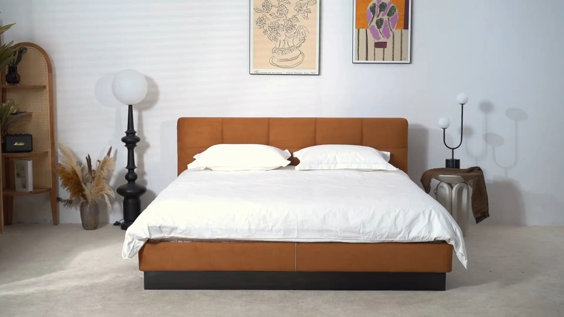 Urania Velvet Upholstery 1.8M Queen Bed Frame MDC03 1