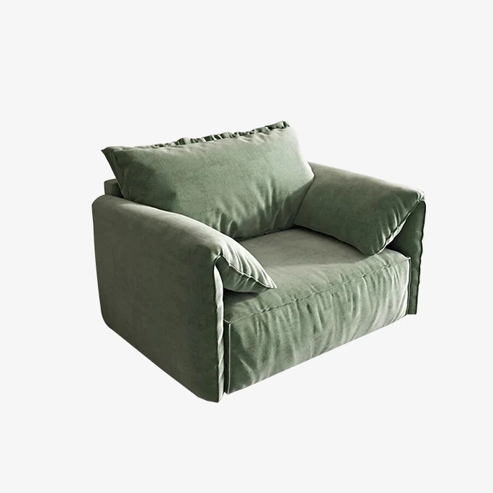 Luxe moderne witte eenpersoonsbank met gestoffeerde accentfauteuil 1