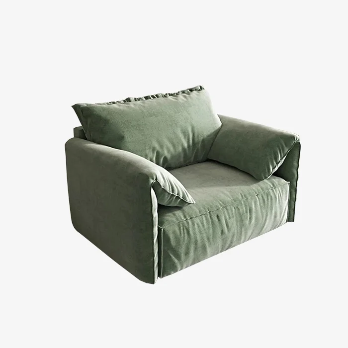 豪華現代白色單沙發軟墊口音扶手椅 1