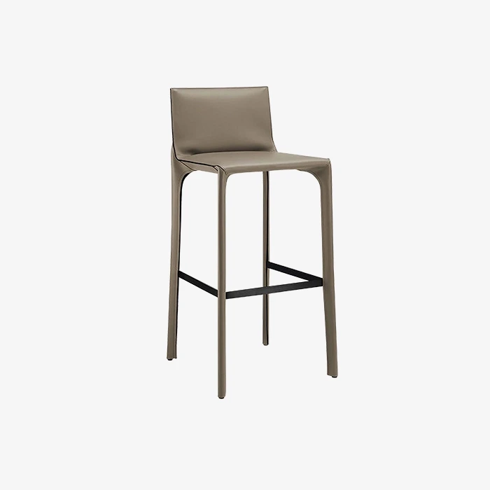 Moderno de couro estofado High Barstool & Counter Stool com pernas de metal 1
