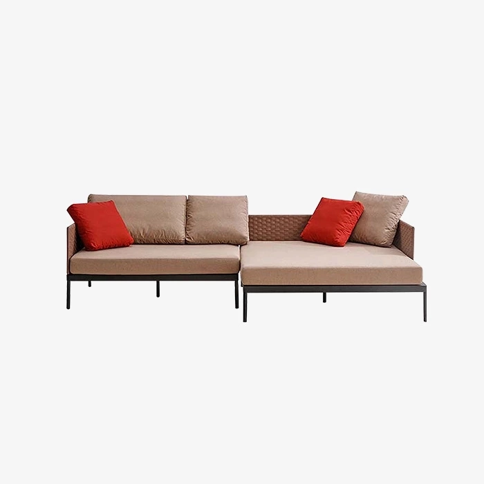 Modern Upholstered Metal Outdoor Sofas 1