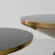 Conjunto de mesa de centro/mesa lateral de vidro moderno 4