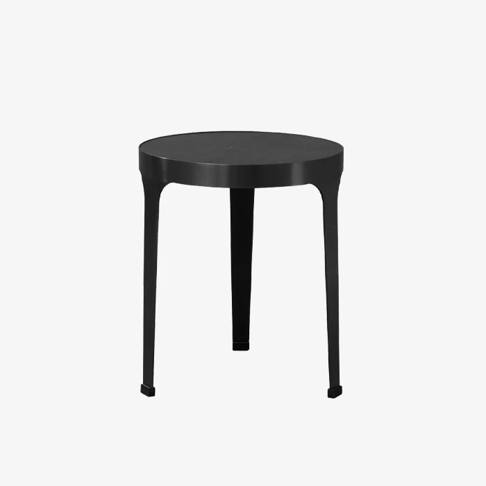 Tavolino da divano minimalista in acciaio inossidabile per soggiorno all'aperto nero 1