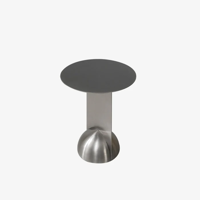 Круглые приставные столики из нержавеющей стали для гостиных и уличных комплектов мебели 1