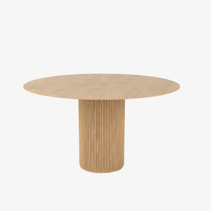 Élégance rustique: table à manger ronde en bois naturel pour une maison confortable et élégante 1