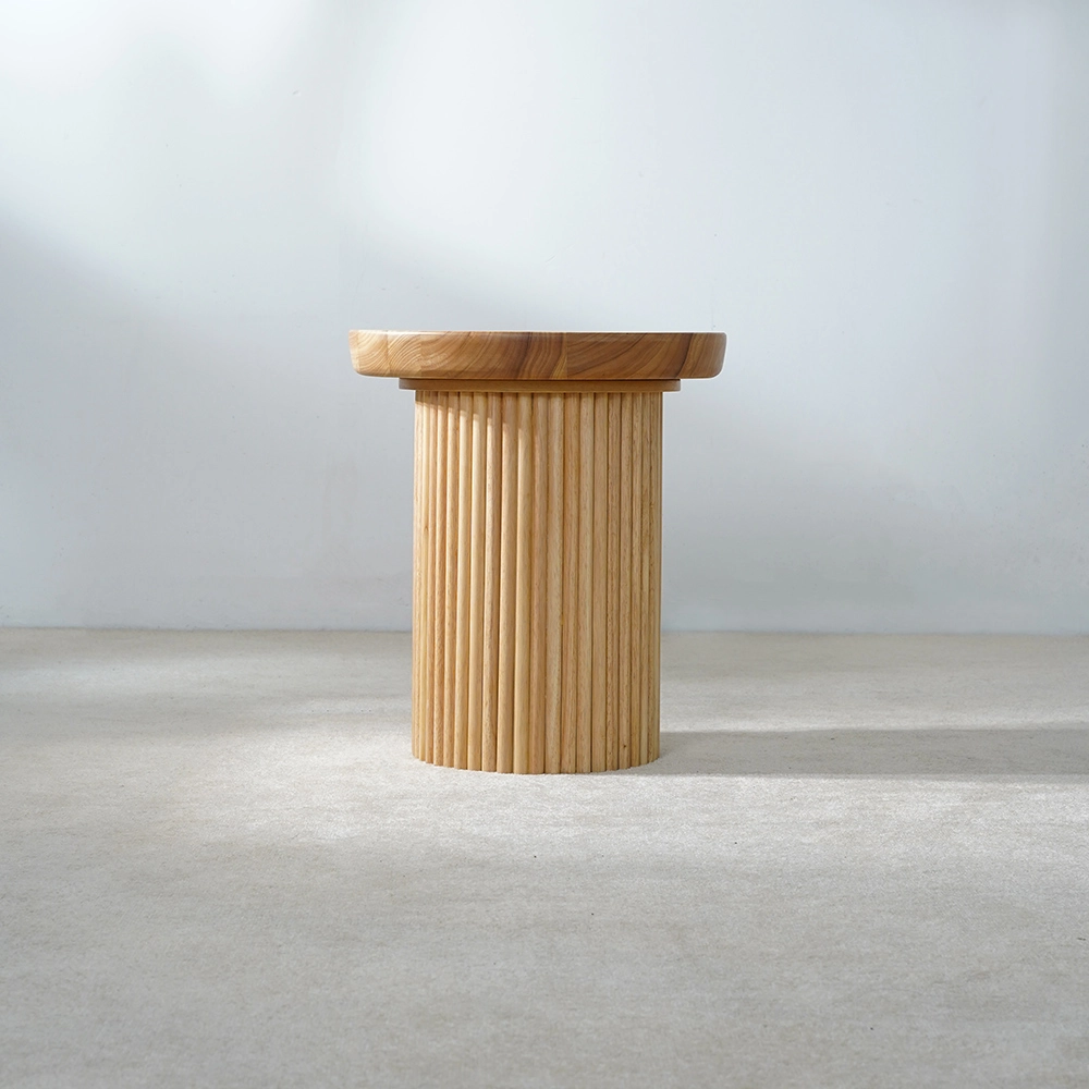 Table d'appoint ronde en bois de salon pour chambre à coucher West Elm 12