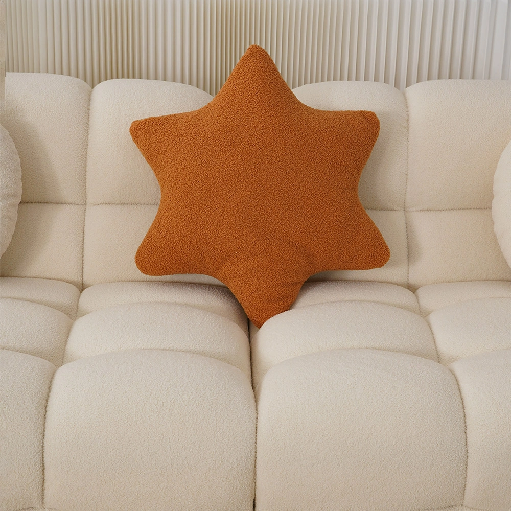 Conjunto de sofás de tres plazas de tela Sherpa blanca moderna con diseño de malvavisco 11