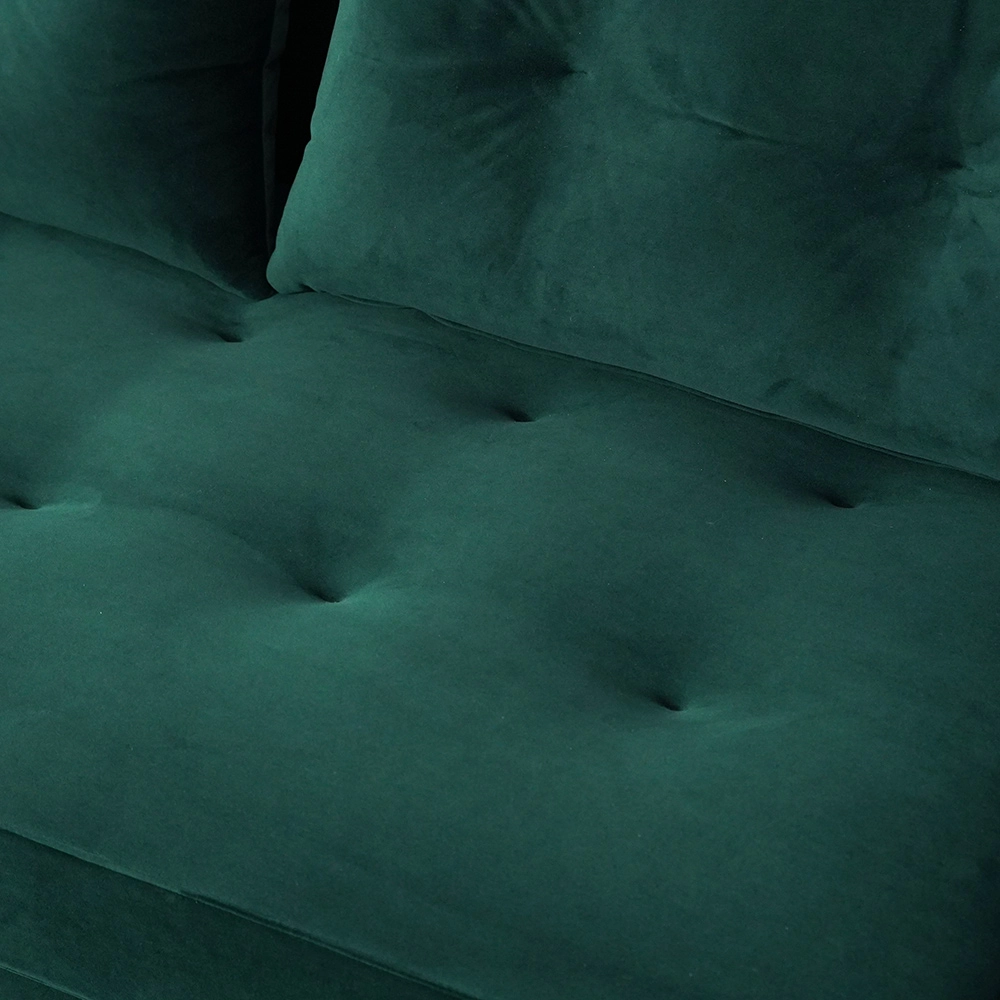 Causeuses de canapés modulaires en velours vert pour le salon 7