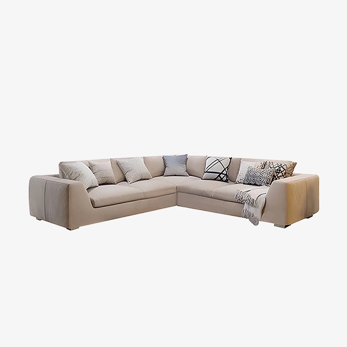 Modulaire hoekbank in de woonkamer Sectionele stoffen zitbank 1