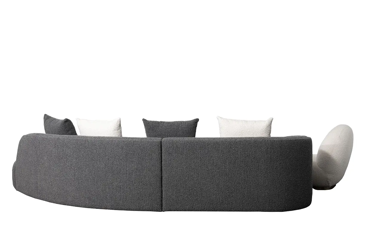 MIGLIO 5792 4 Seater L Couch Grey / Customizedmakers 2