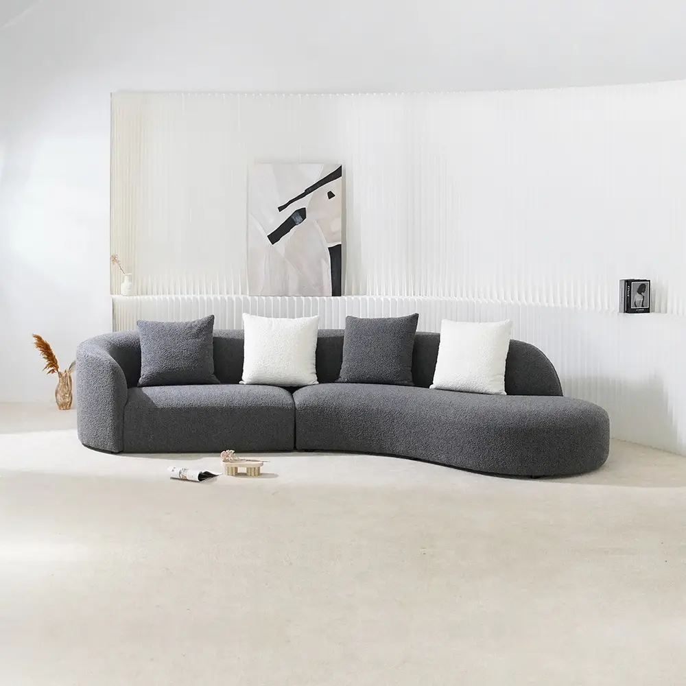 MIGLIO 5792 4 Seater L Couch Grey / Customizedmakers 3