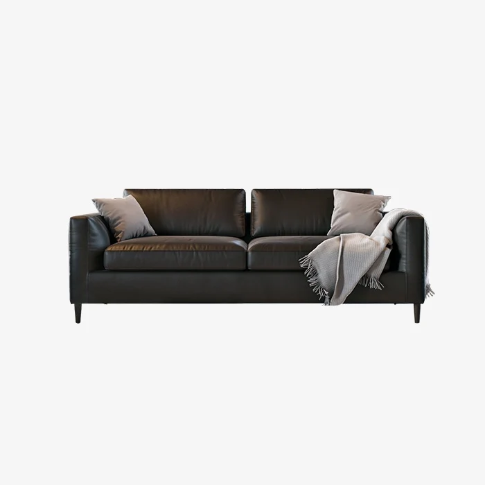 Scandinavian Design Style Furniture Leather Sectional Sofa 1