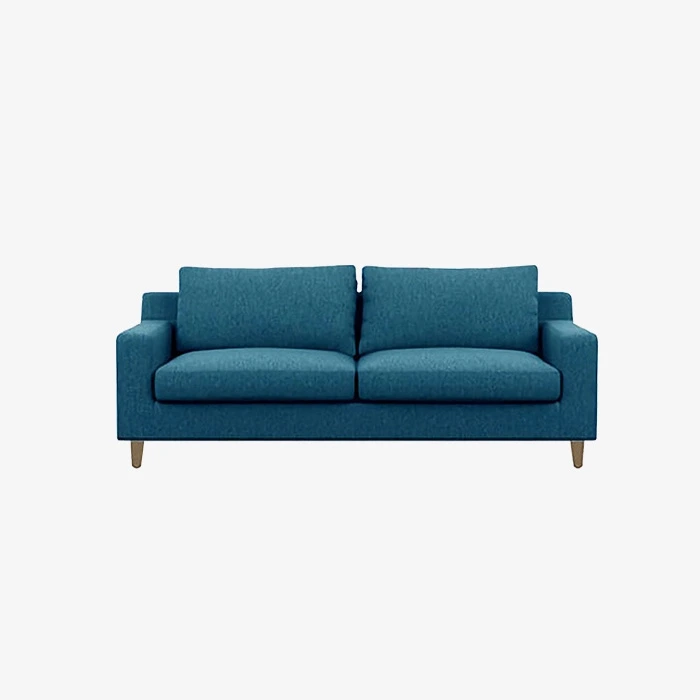 Móveis para sala de estar sofá de tecido azul 1