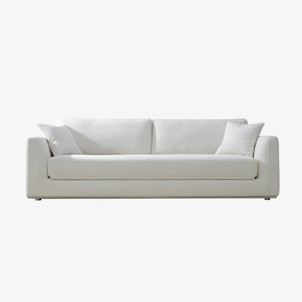 Sofá cama tapizado blanco moderno 1