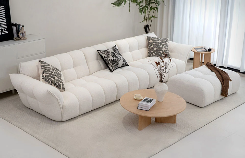 Minimalist Lily White Modular Couch M140 1