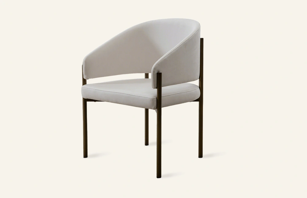 Бархатный современный ресторан металлический обеденный стул с руками c27 1