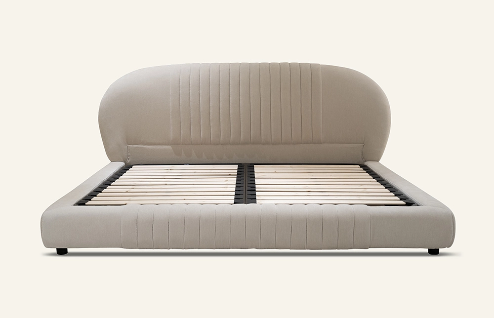 Miglio striata fabricae upholstery regina lectum l717 1