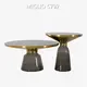 Conjunto de mesa de centro/mesa lateral de vidro moderno 1