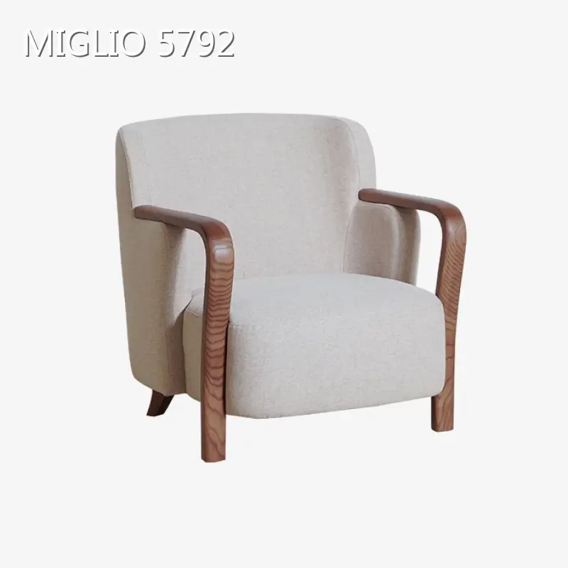 Round Lounge Cathedra Cotton Linen / Customized - - MIGLIO 5792 1
