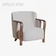 Round Lounge Cathedra Cotton Linen / Customized - - MIGLIO 5792 1