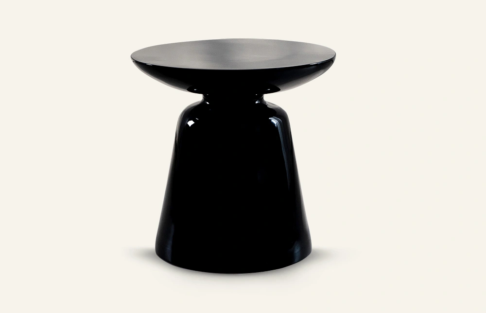 Miglio Notte black Fiberglass round Side Table outdoor TC1194 1