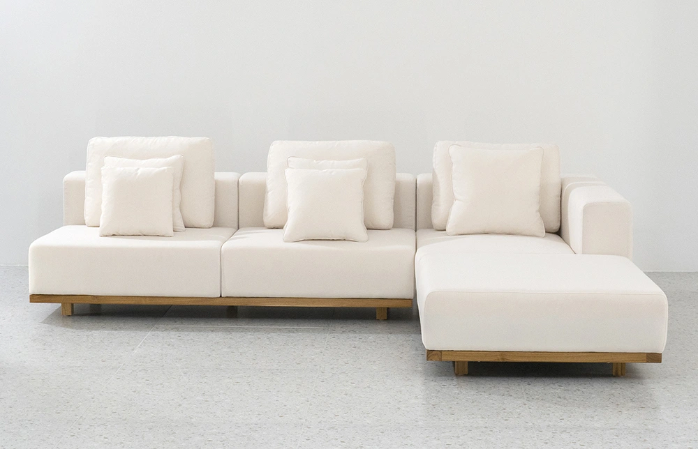 Tavor Outdoor L Sectional Dofa с базой тикового тика h833 1