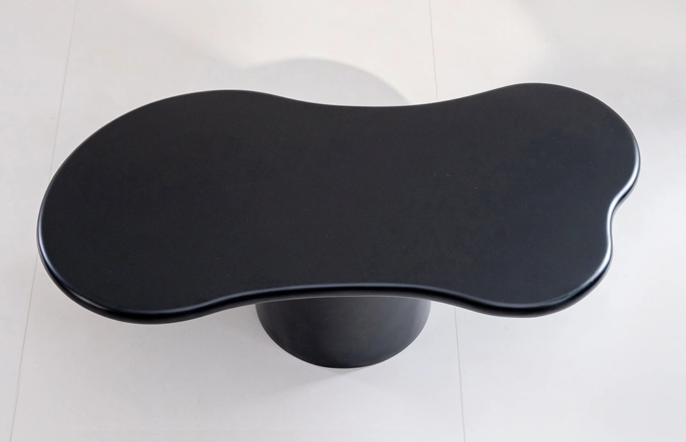 날개 유리 섬유 블랙 커피 테이블 야외 실내 TC1195 1