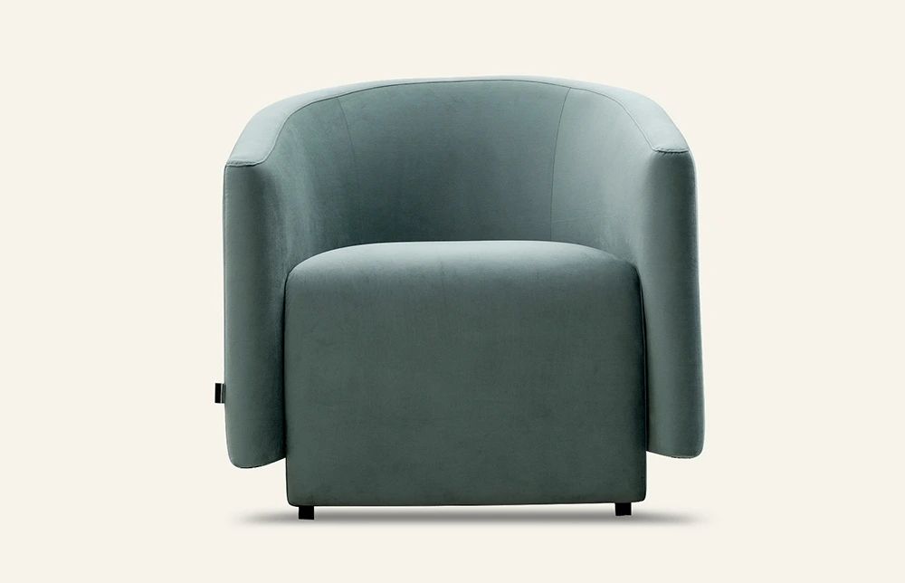 Miglio minimalista Tecido verde Lounge cadeira interior M190 1