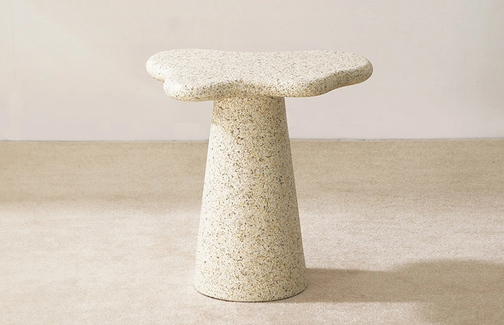 現代模仿石玻璃纖維室外邊桌HB75 1