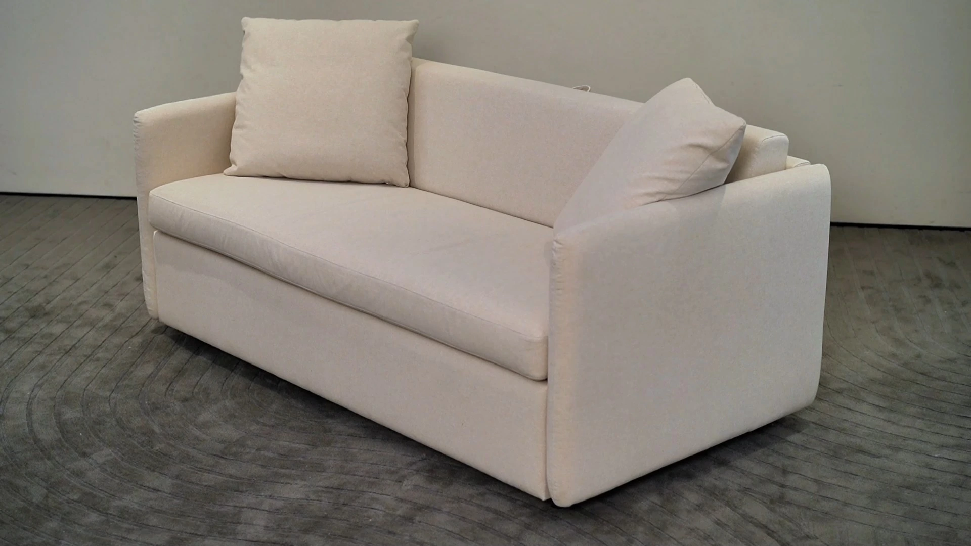 Sofá-cama retrátil minimalista Wispfold bege, 2 lugares M184-A 1