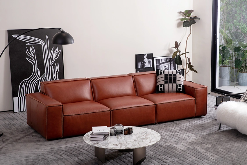 Apollo Lederbezogenes Modulsofa RC682 1