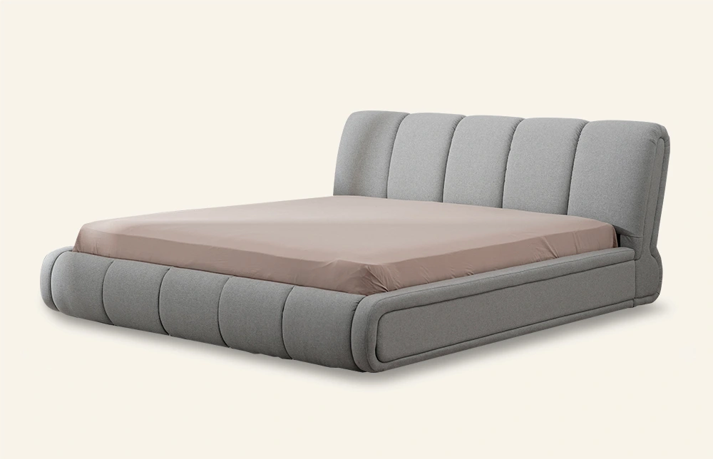 Estrutura de cama estofada moderna Sassari Queen L733 1