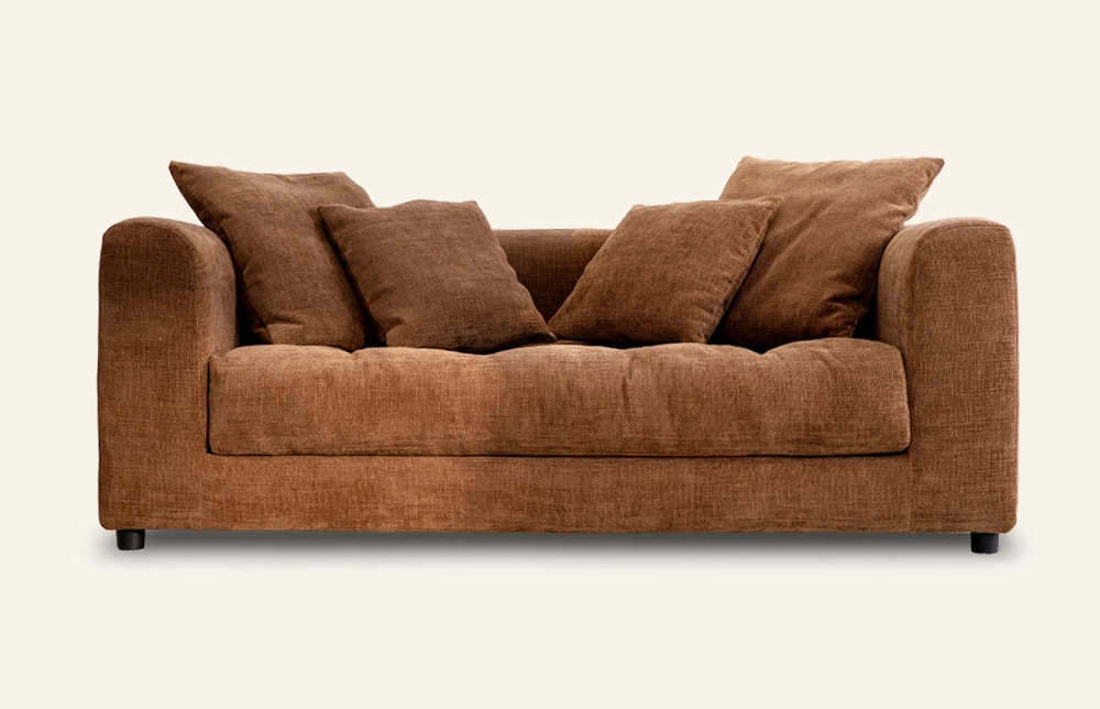 Canapé d'intérieur minimaliste Luna marron en forme de nuage M074-E 1