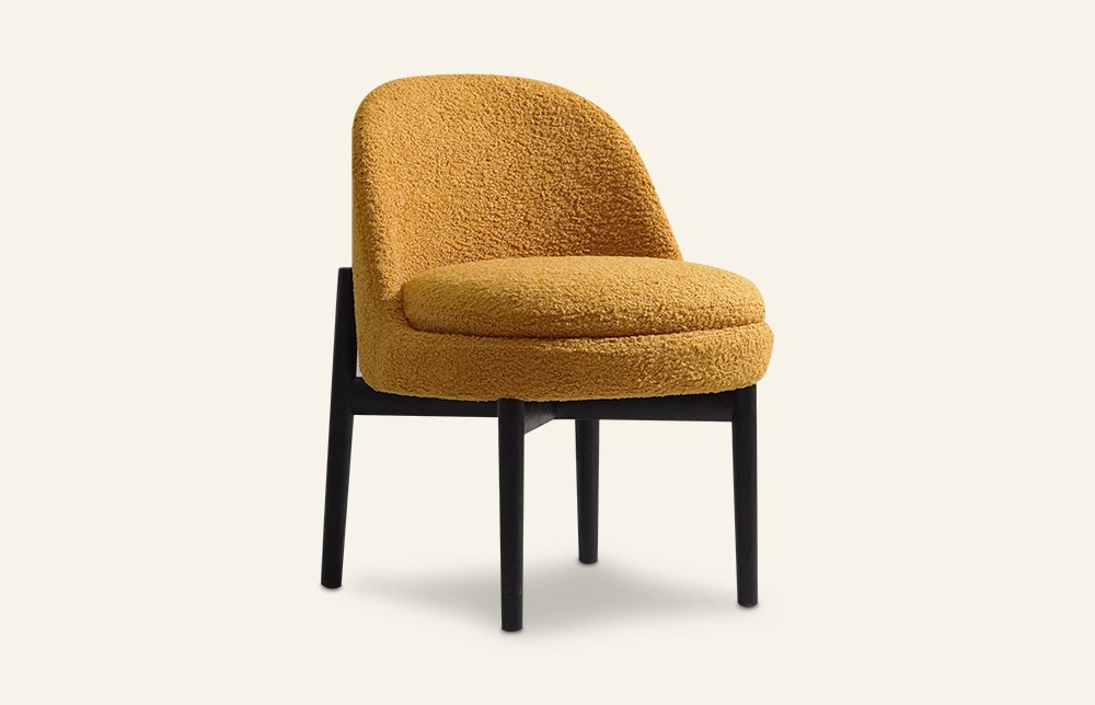 Ciotoli matsalsstol i fleece med träbas MY51 1