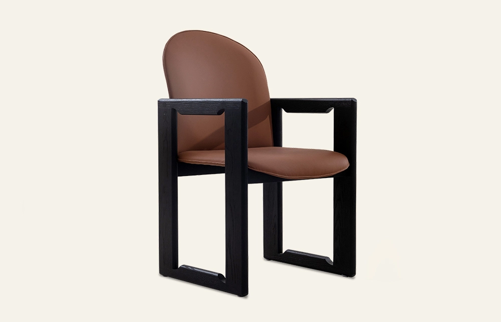 Modern Leather Upholstered Wooden Chair Dining Room MY200 1