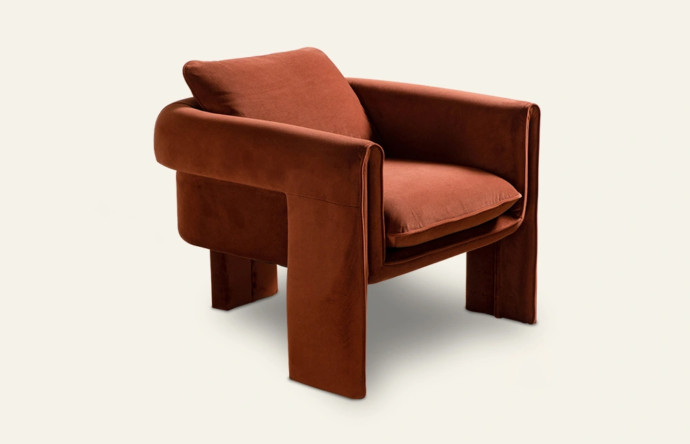 Cova 天鵝絨軟墊休閒扶手椅 客廳 M139 1