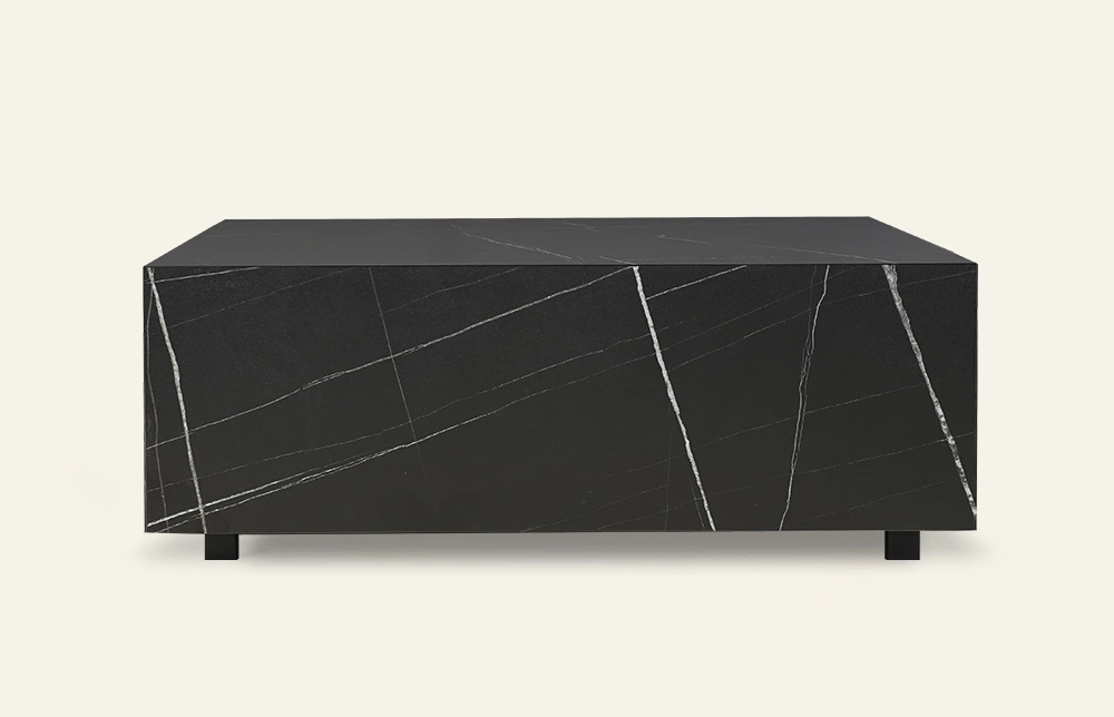 Sasso Minimalist Low Square Marble Coffe Table B53 1