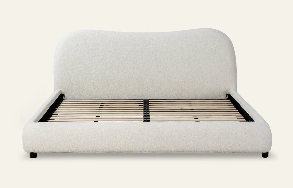Estrutura de cama Miori Minimalista Estofada Tamanho King L739 1