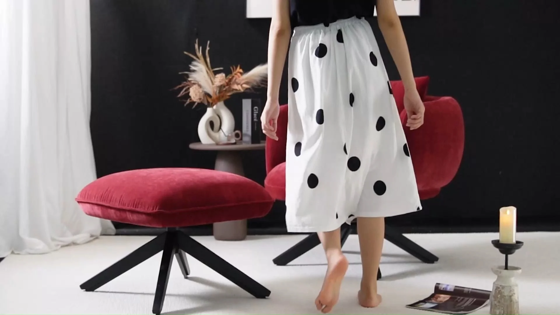 Thalia Rotating Lounge Chaise with Footrest MY36 1