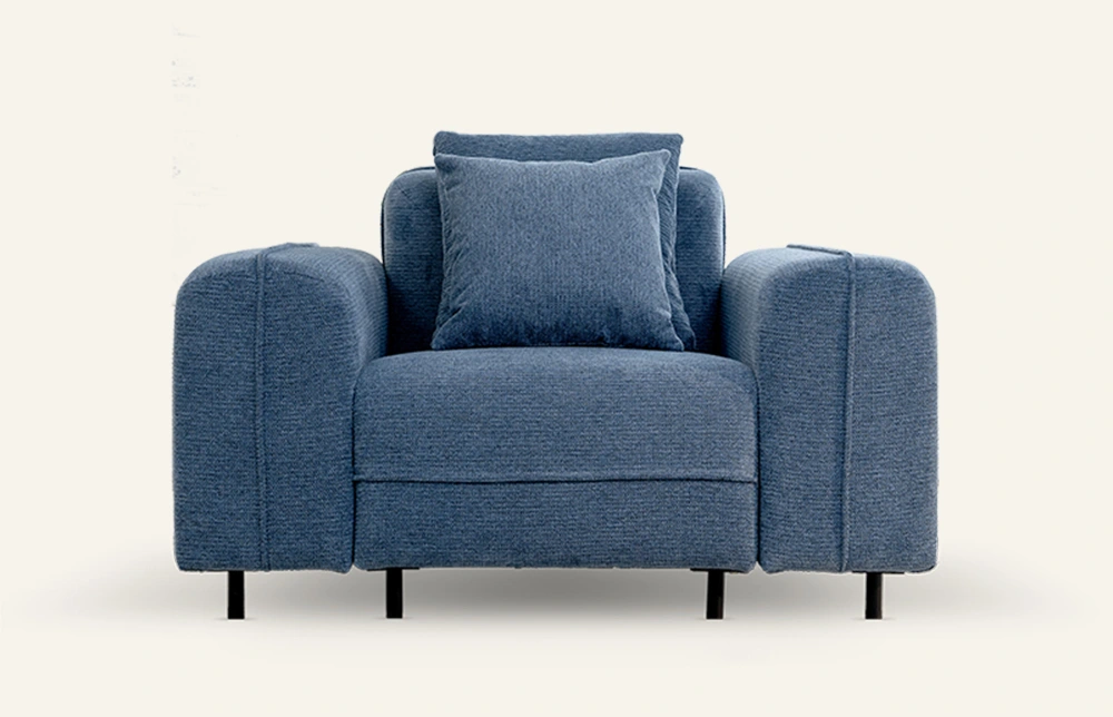 Minimalist Sky Castle Döşemeli Tekli Kanepe, Çıkarılabilir Sırt ve Kolçaklar M076 1