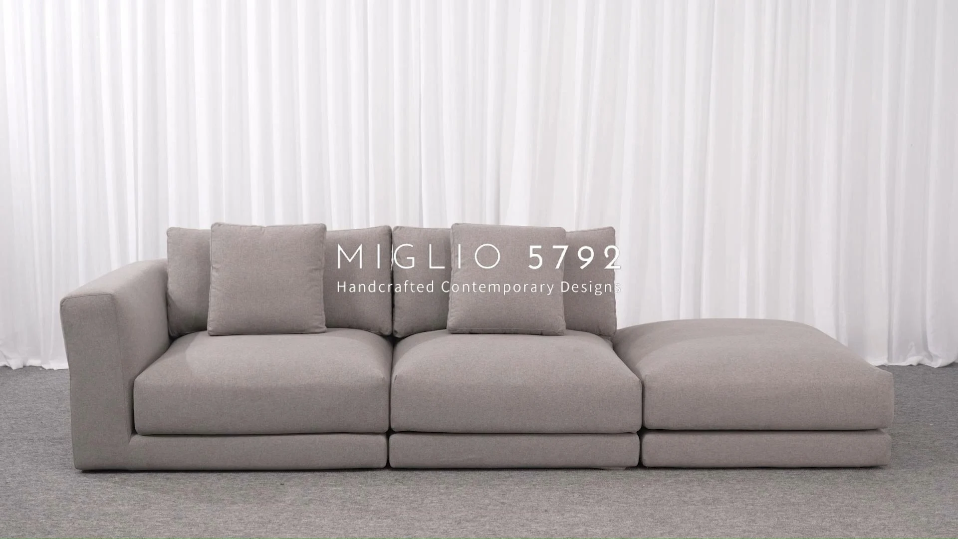 Laze Minimalistische modulaire hoekbank met 3 zitplaatsen en afneembare hoezen L803 1