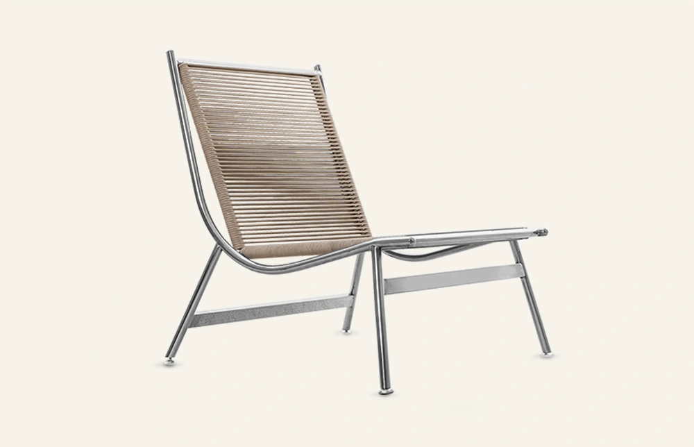 Sillón reclinable de metal con cuerda trenzada para yate, modelo MY174 1