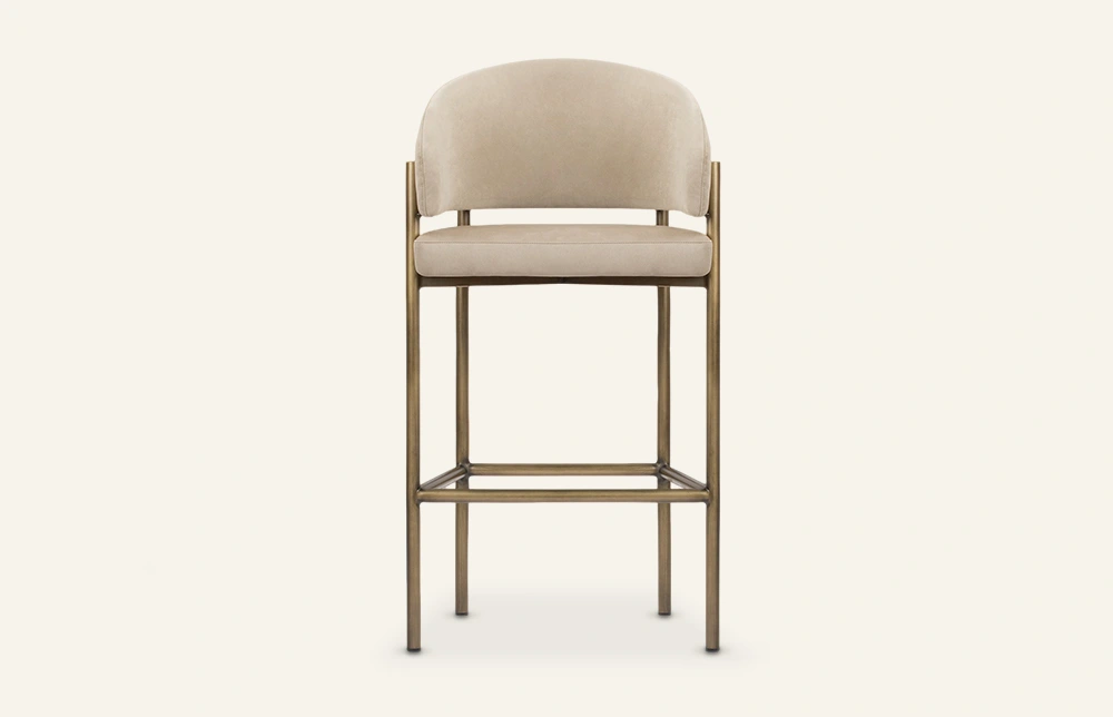 Salo Modern Upholstered Bar Stool with Backrest C27-b 1
